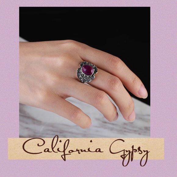 Amethyst Bohemian Silver Ring - Picture 3 of 6